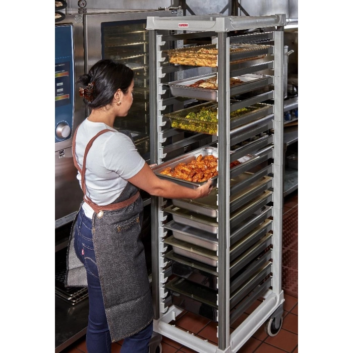 CARRO DE DISTRIBUCIÓN PARA CUBETAS GASTRONORM (GN 1/1) 73,03 x 43,8 x 170,7 cm Gris